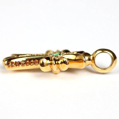 CHROME HEARTS 22K Tiny Fat Emerald Pendant Size ONE SIZE