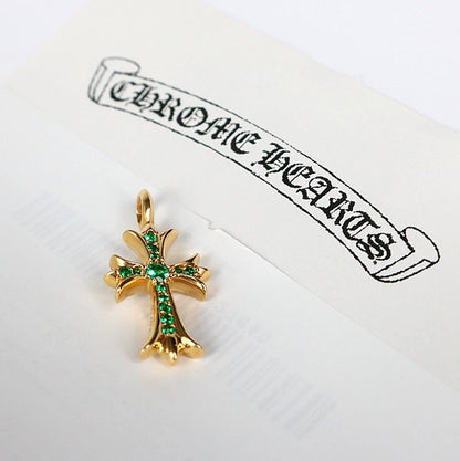 CHROME HEARTS 22K Tiny Fat Emerald Pendant Size ONE SIZE