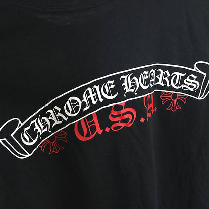 CHROME HEARTS Scroll Label USA T-Shirt Black Size XL