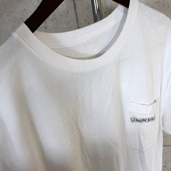 CHROME HEARTS Arch Logo Pocket T-Shirt White Size XL