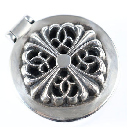 CHROME HEARTS Floral Silver Candle Holder