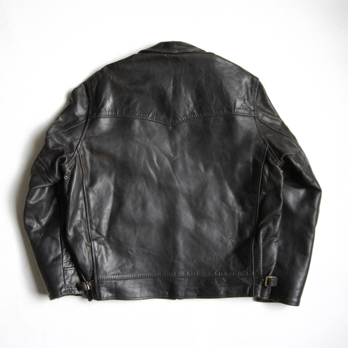 AERO LEATHER Highwayman Horsehide Jacket Black Size 42