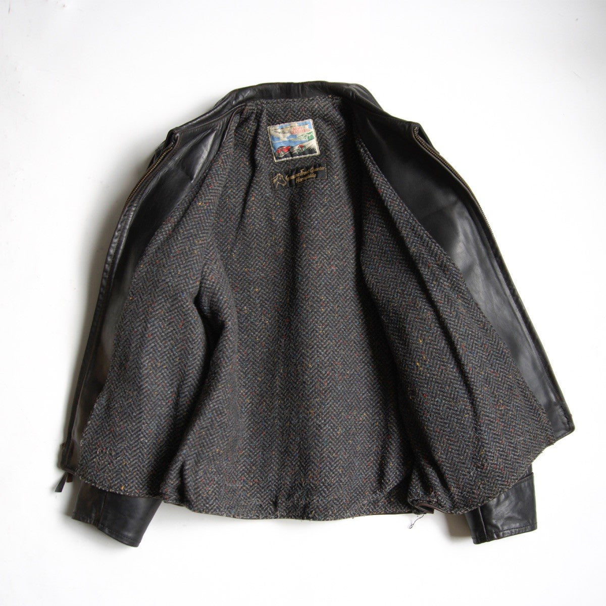 AERO LEATHER Highwayman Horsehide Jacket Black Size 42