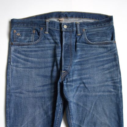 RRL x GRANDFALL WASH SLIM NARROW JEANS Denim Pants Size 36×32