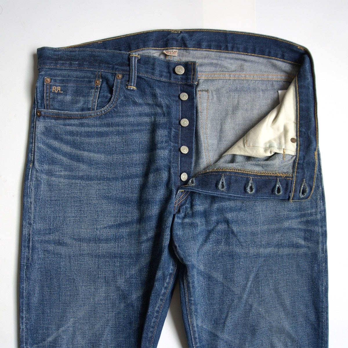 RRL x GRANDFALL WASH SLIM NARROW JEANS Denim Pants Size 36×32