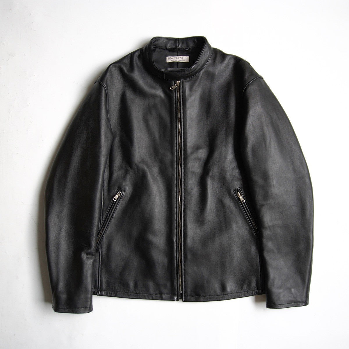BEAUTY&YOUTH Lambskin Single Rider Jacket Size XL