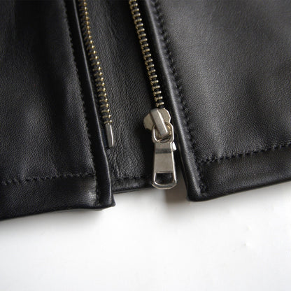 BEAUTY&YOUTH Lambskin Single Rider Jacket Size XL