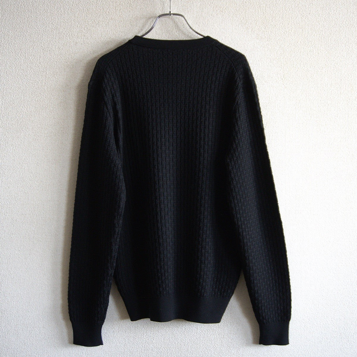 HERMES H-Pattern Jacquard Wool Knit Made in Italy Size L