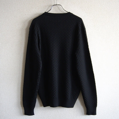 HERMES H-Pattern Jacquard Wool Knit Made in Italy Size L