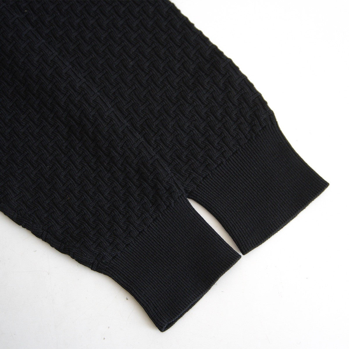 HERMES H-Pattern Jacquard Wool Knit Made in Italy Size L