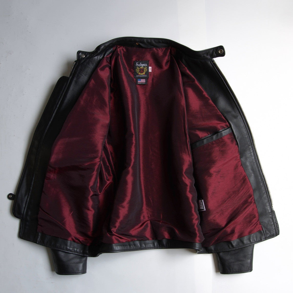 Schott Single Rider Jacket Black Size 40