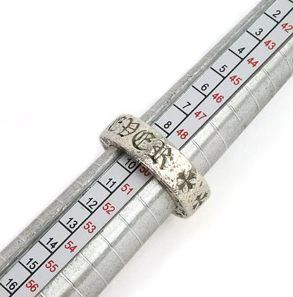 CHROME HEARTS 6mm "FOREVER" Spacer Silver 925 Ring Size ONE SIZE