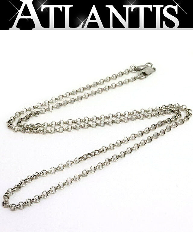 CHROME HEARTS Roll Chain Silver Necklace 18in Size ONE SIZE