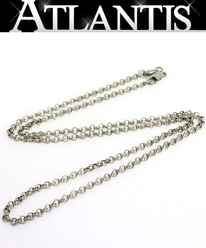 CHROME HEARTS Roll Chain Silver Necklace 18in Size ONE SIZE
