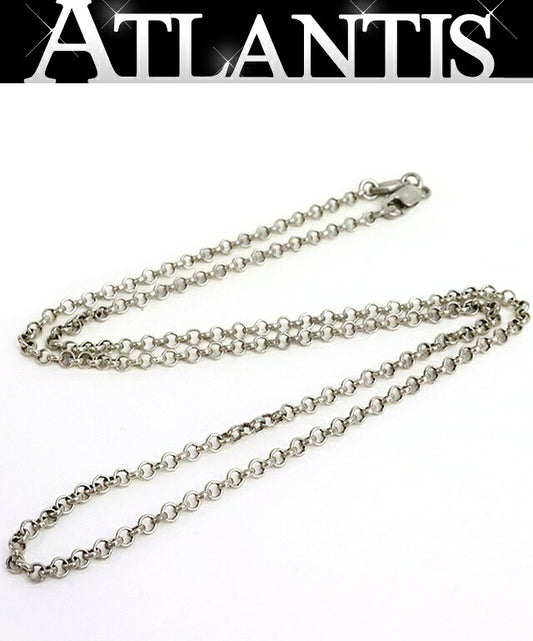 CHROME HEARTS Roll Chain Silver Necklace 18in Size ONE SIZE