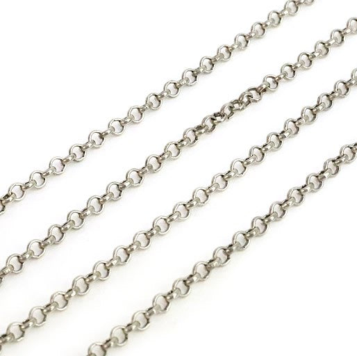 CHROME HEARTS Roll Chain Silver Necklace 18in Size ONE SIZE
