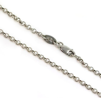CHROME HEARTS Roll Chain Silver Necklace 18in Size ONE SIZE