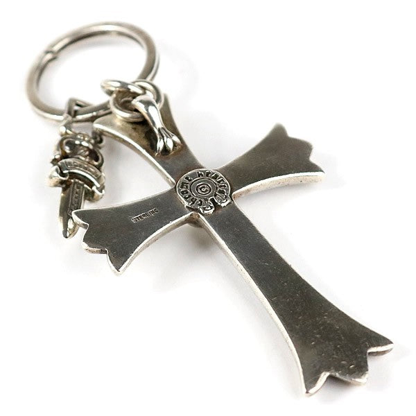 CHROME HEARTS Large Cross Split Silver Keyring Size ONE SIZE