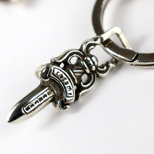 CHROME HEARTS Large Cross Split Silver Keyring Size ONE SIZE