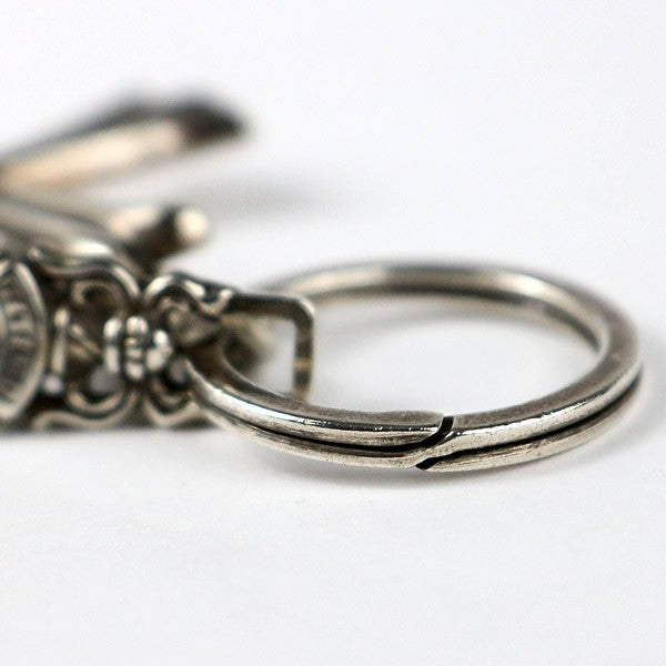 CHROME HEARTS Large Cross Split Silver Keyring Size ONE SIZE