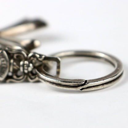 CHROME HEARTS Large Cross Split Silver Keyring Size ONE SIZE