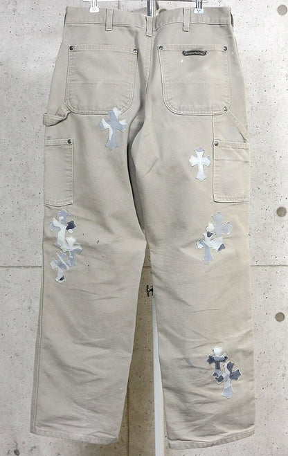 CHROME HEARTS Matty Boy Sex Records Light Khaki Pants Size 30