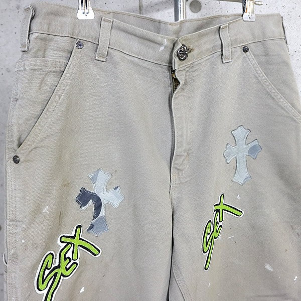 CHROME HEARTS Matty Boy Sex Records Light Khaki Pants Size 30