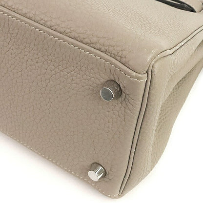 HERMES Kelly 28 Retourne Handbag Gray Size ONE SIZE
