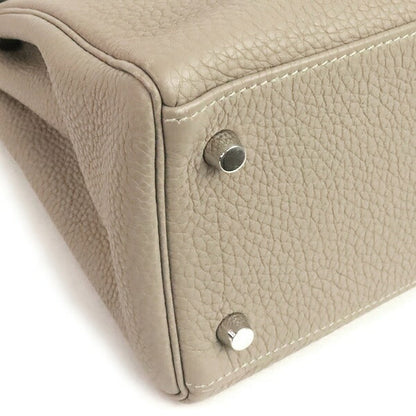 HERMES Kelly 28 Retourne Handbag Gray Size ONE SIZE