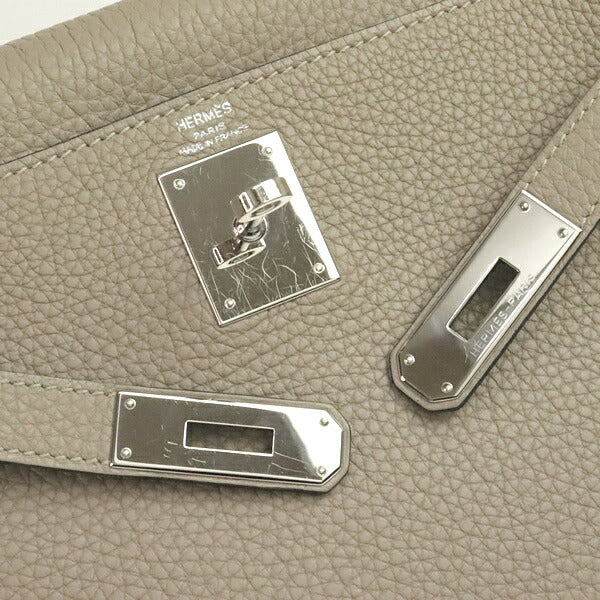 HERMES Kelly 28 Retourne Handbag Gray Size ONE SIZE