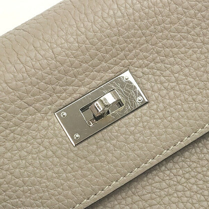HERMES Kelly 28 Retourne Handbag Gray Size ONE SIZE