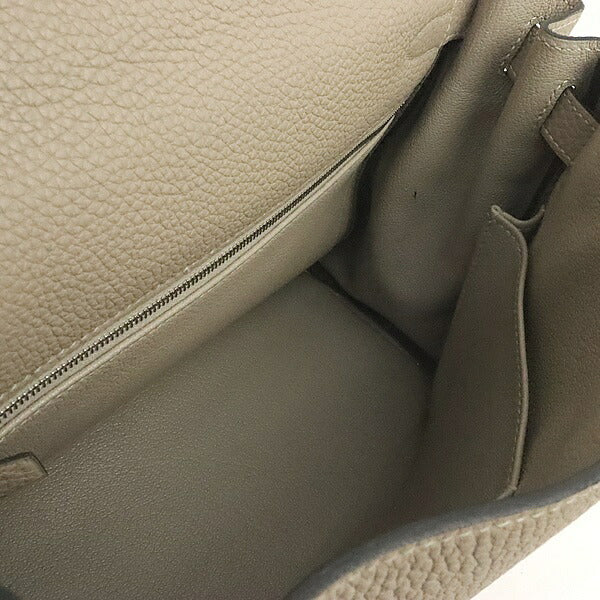HERMES Kelly 28 Retourne Handbag Gray Size ONE SIZE