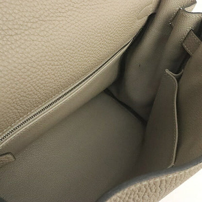 HERMES Kelly 28 Retourne Handbag Gray Size ONE SIZE