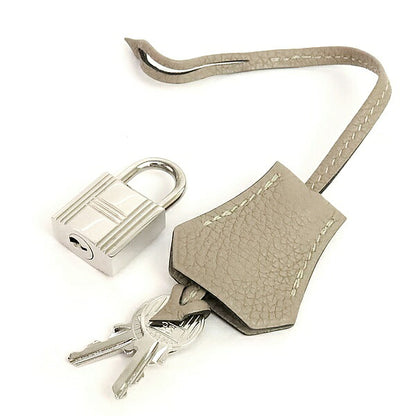 HERMES Kelly 28 Retourne Handbag Gray Size ONE SIZE