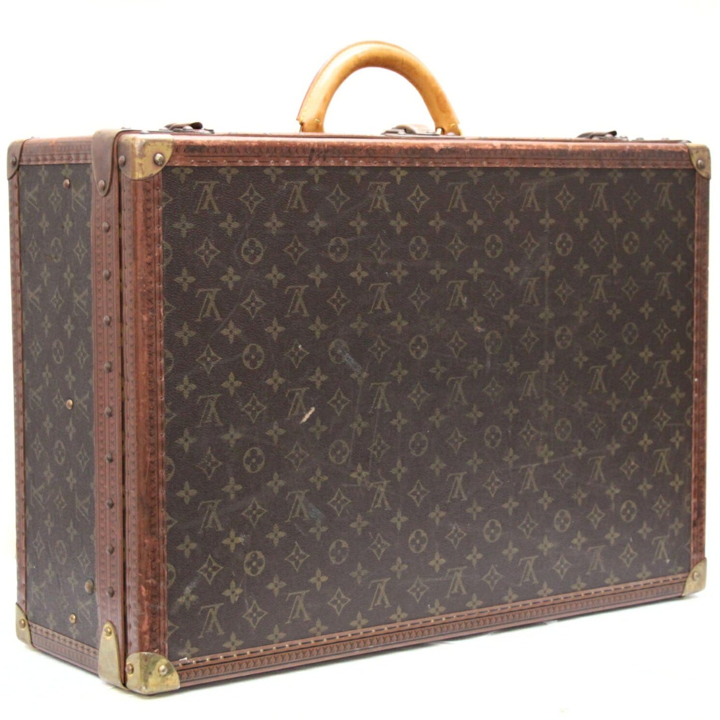 Louis Vuitton Alzer 60 Monogram Trunk Case Brown