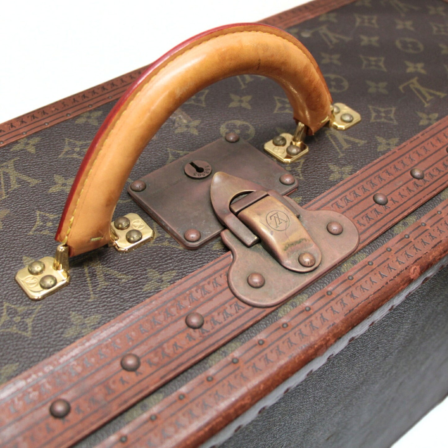 Louis Vuitton Alzer 60 Monogram Trunk Case Brown