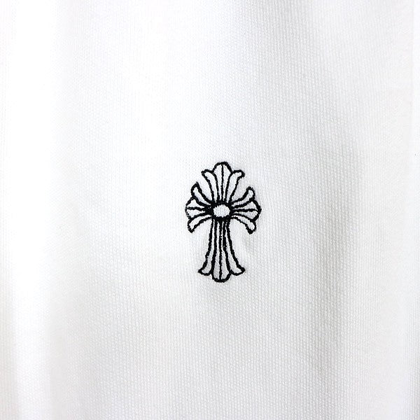 CHROME HEARTS Y NOT Embroidered White Cotton Sweatpants Size M