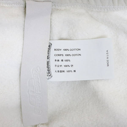 CHROME HEARTS Y NOT Embroidered White Cotton Sweatpants Size M