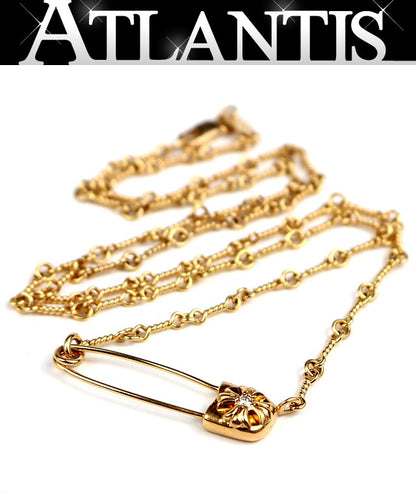 CHROME HEARTS 22K 1P Diamond Necklace Gold Size ONE SIZE