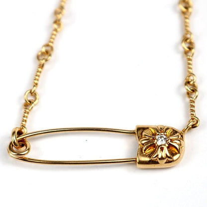 CHROME HEARTS 22K 1P Diamond Necklace Gold Size ONE SIZE