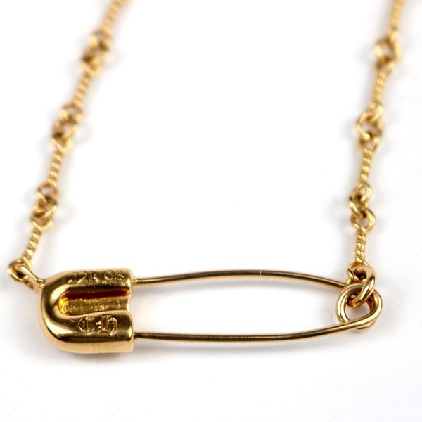 CHROME HEARTS 22K 1P Diamond Necklace Gold Size ONE SIZE