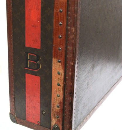 Louis Vuitton Antique Hand-Painted Monogram Trunk Case