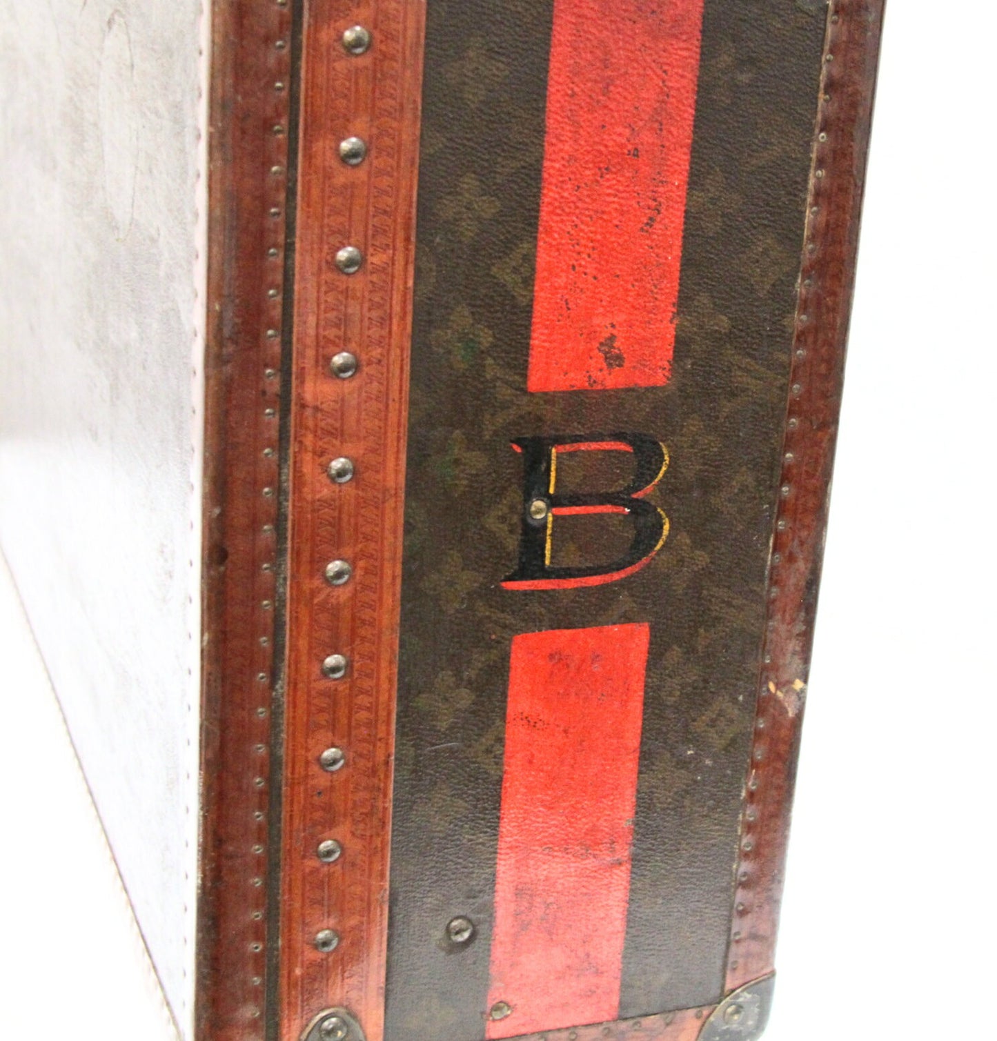 Louis Vuitton Antique Hand-Painted Monogram Trunk Case