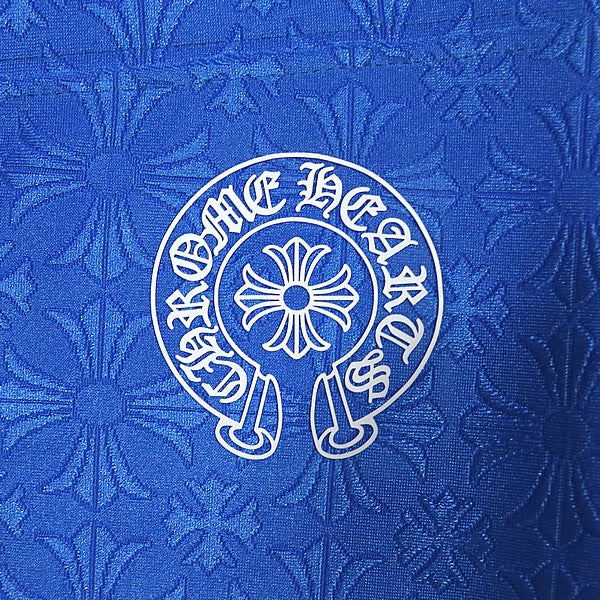 CHROME HEARTS CH Plus All Over Print Yoga Shorts Blue Size M