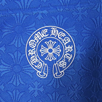 CHROME HEARTS CH Plus All Over Print Yoga Shorts Blue Size M