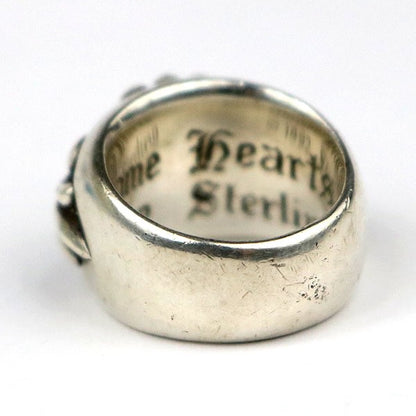 CHROME HEARTS Floral Cross Silver Ring Size ONE SIZE