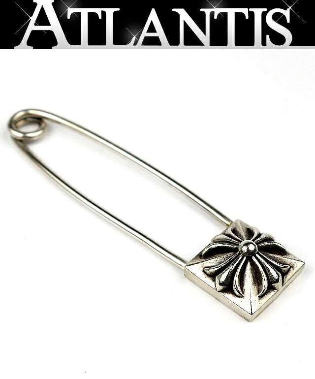 CHROME HEARTS XL Pyramid CH Plus Silver Safety Pin