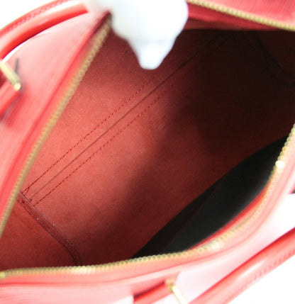 LOUIS VUITTON Speedy 25 Epi Leather Bag Red Size ONE SIZE