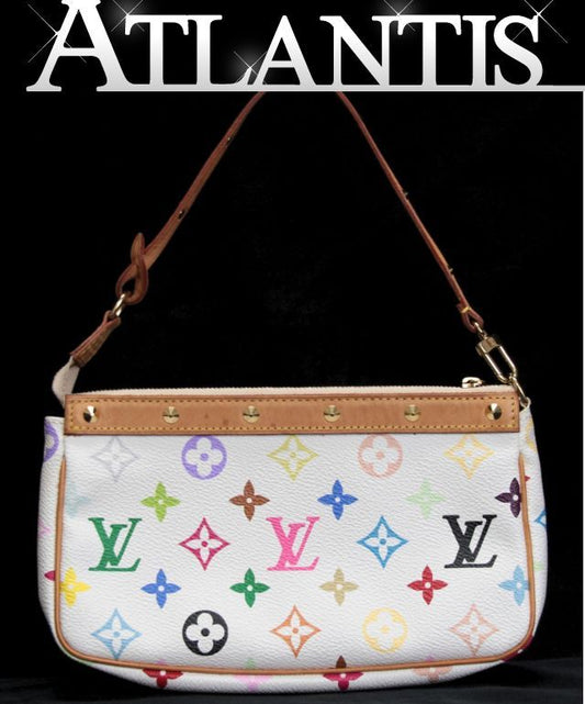 LOUIS VUITTON Multicolore Pochette Pouch White Size ONE SIZE