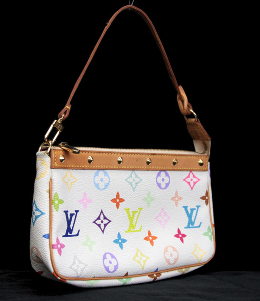 LOUIS VUITTON Multicolore Pochette Pouch White Size ONE SIZE